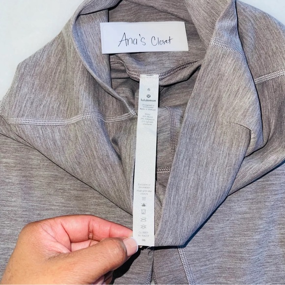 Lululemon Align Biker Shorts 10” Heathered Lunar Rock - Picture 6 of 8